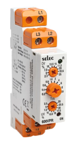 Spannungsschutzrelais, einphasig, Über-/Unterspannung, 130-320VAC, 1SPDT, 17,5mm DIN-Schiene