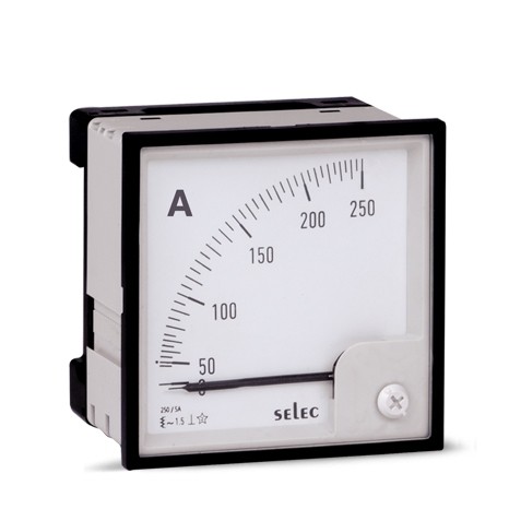 Amperemeter, analog, Direct Measurement 5A, einphasig, 72x72mm, ohne Ziffernblatt