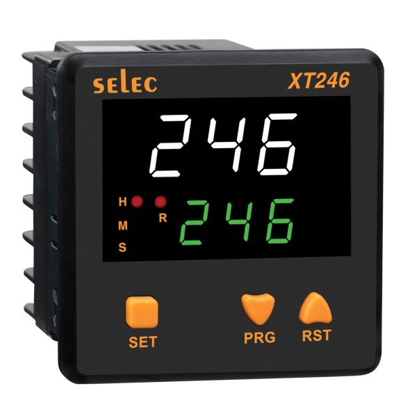 Zeitrelais, digital, 4 Zeitfunktionen, Multi Range Zeitbereiche, 1 Vorwahlwert, 2SPDT, 90-270VAC/DC, 72x72mm